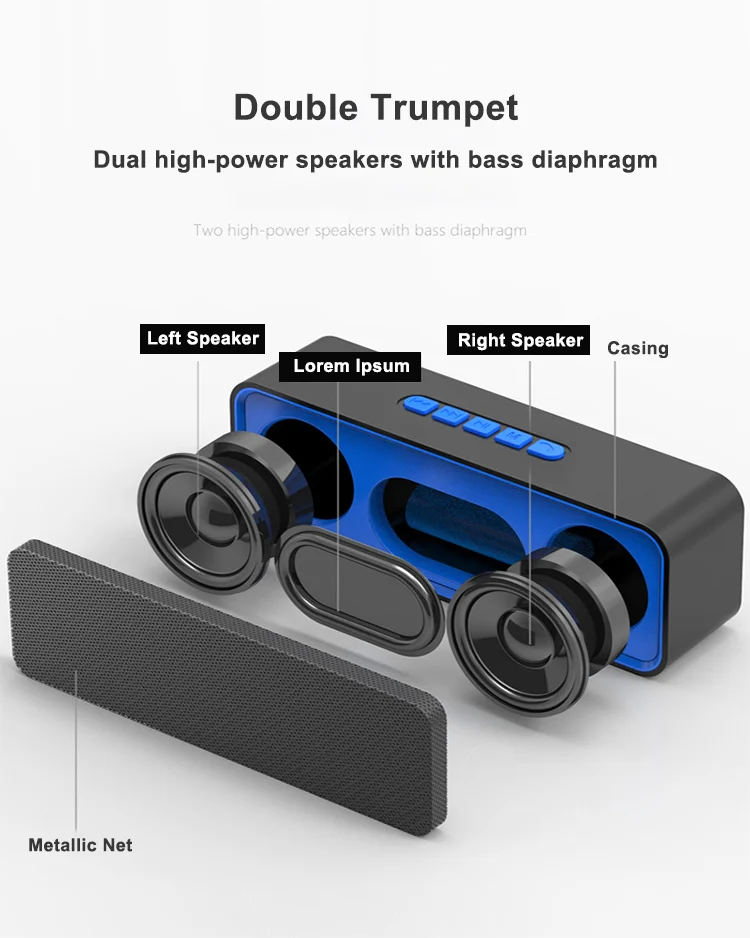 Wholesale 4000mAh Battery 6W Portable Bluetooth Speaker, Big MagicBox mini Wireless Stereo Speakers with Ultra Bass - ANKUX.COM