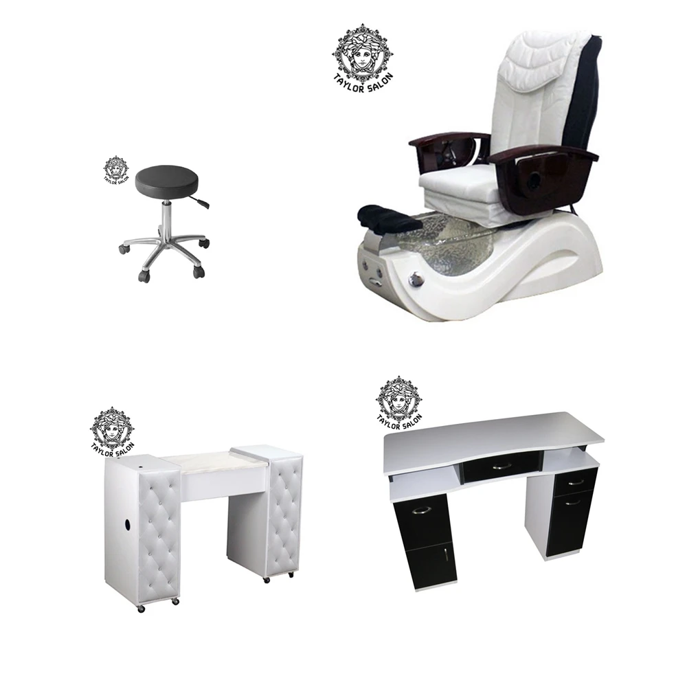 

Cheap Luxury Human Touch Massage Nail Salon Furniture No Plumbing Foot Spa Manicure Table and Pedicure Chair