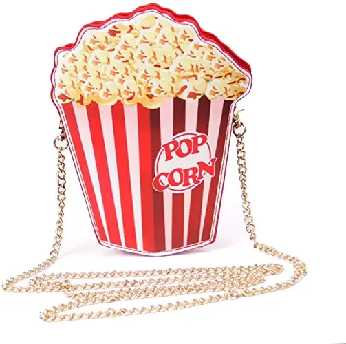 

Popcorn Cupcake shape Novelty PU Leather Crossbody Bags Cute Phone Bag Small Purse for women