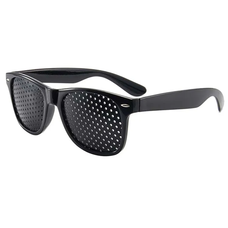 

Made in China Promotional UV 400 pin hole glasses Pinhole Sunglasses with Customized logo