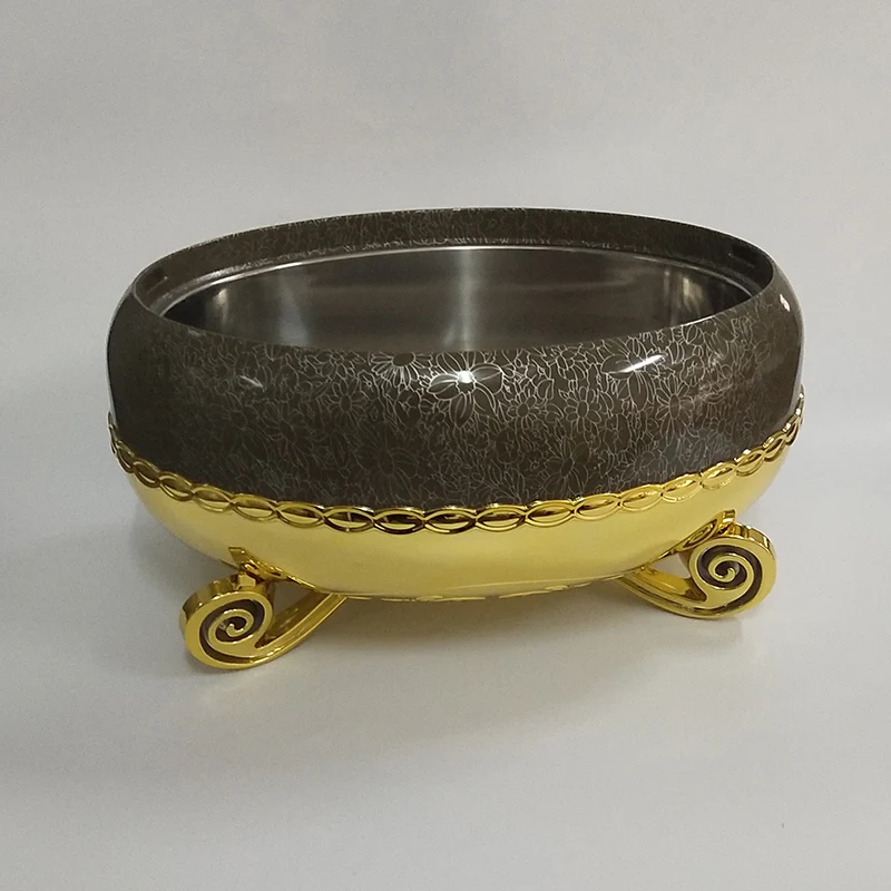 

Colorful Dinnerware Stainless Steel Luxury Insulated Casserole Thermo Container Food Serving Hot Pot Food Warmer Set, Gold