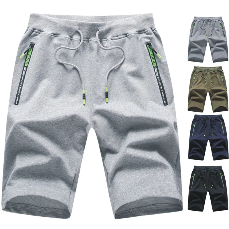 

2022 Men Summer Casual Cotton Sweat Shorts Jogger Athletic Fitness Workout Shorts, Pictures showed