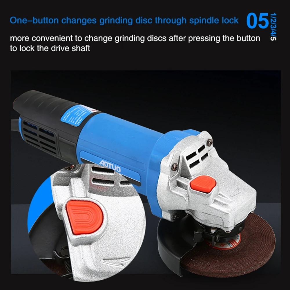 220v Angle Grinder 700w Angular Power Tool Grinding Metal Wood Cutting ...