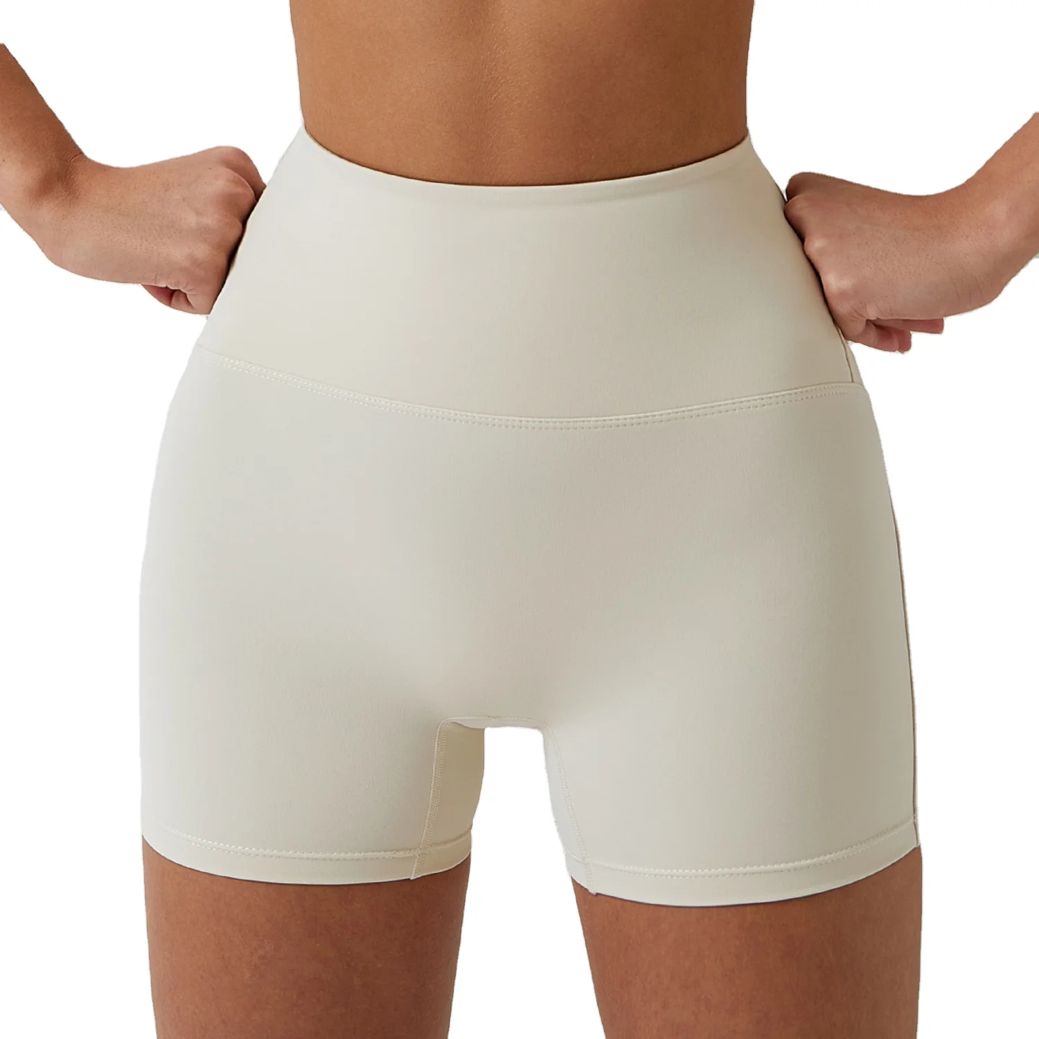 

Eco-friendly Recycled High-waist Yoga Shorts Tight-fitting Sports Shorts for Women Naked-feel Running and Fitness shorts