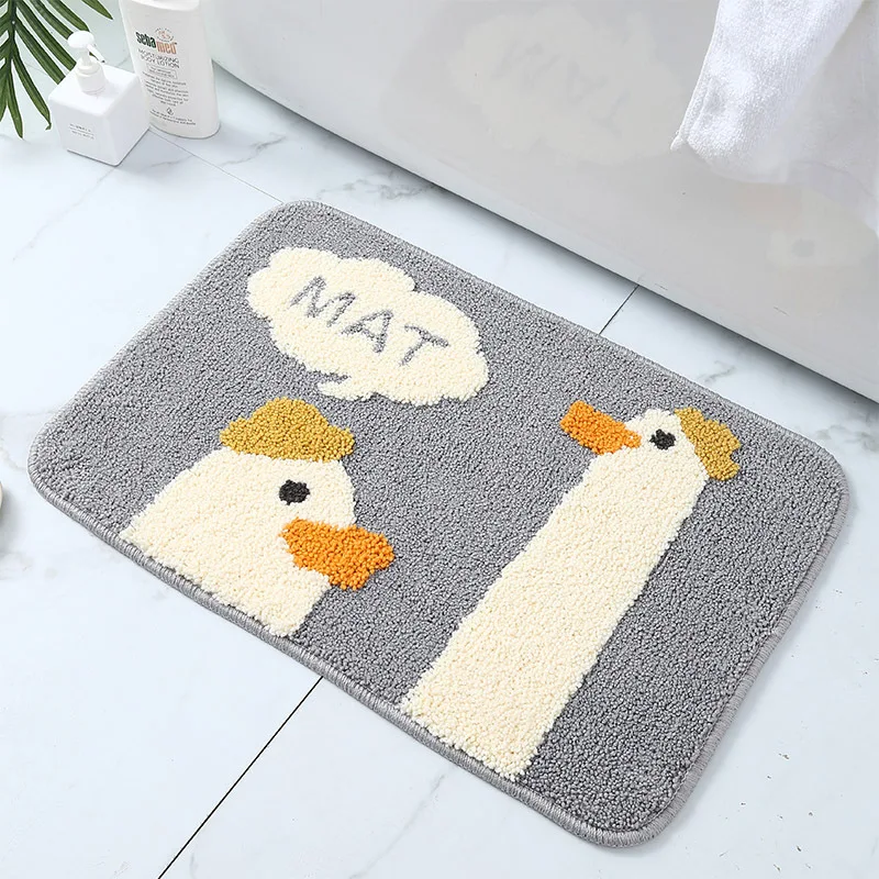 

i@home goose design non-slip bathtub round bath mat for bathroom