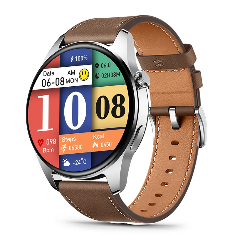 

2023 New HK4 sport SmartWatch Amoled Screen smart watch per uomo 2.5D 1.5 Inch Men NFC Wireless Charging BT Call GPS Smart Watch