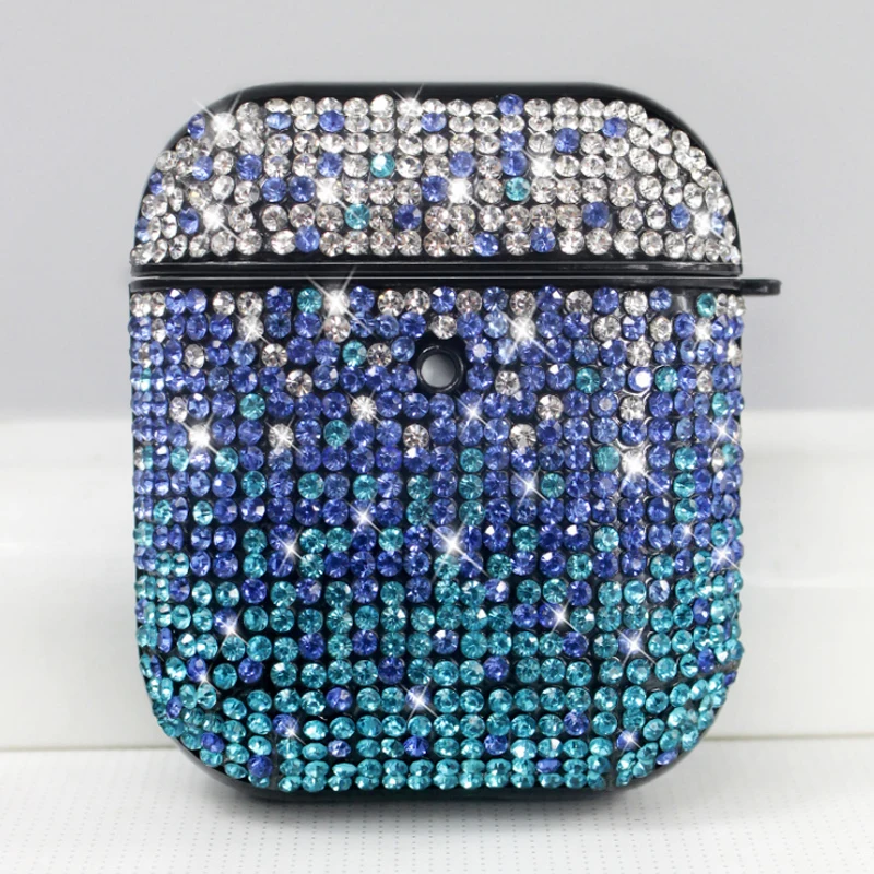 

New Arrival Top Quality Luxury Design Gradient Crystal Earphone Case For Apple Airpods Pro 4 3 2 1 AirPod
