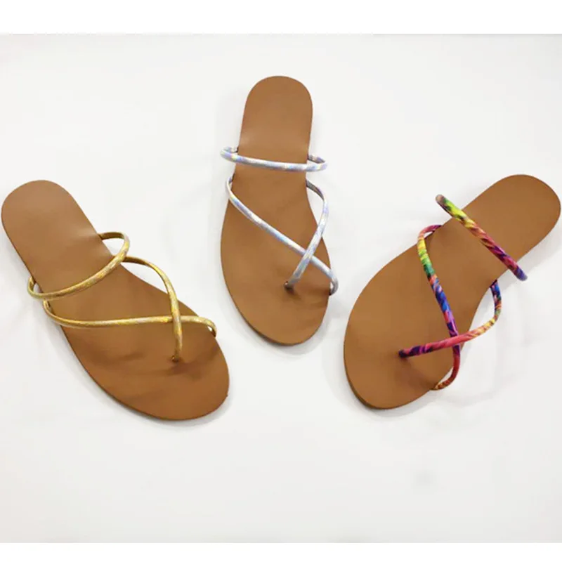 

2021 Fashion Summer Flat Female Outdoor Slides Slip-on Slippers slippers women slippers, Picture