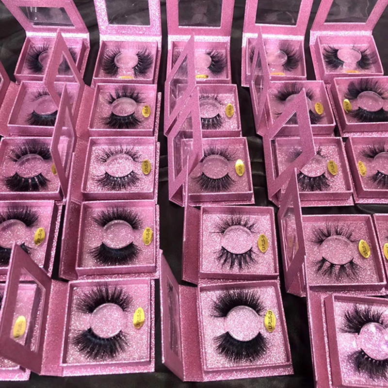 

Private Label Eyelashes Wholesale Custom Lashbox Packaging Cheap Price Own Brand 3d 25mm Mink Lashes, Nature color black