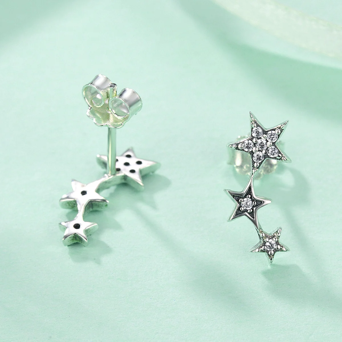 

SCE175 Beautiful stars earring for girls gift 925 silver stars stud earring