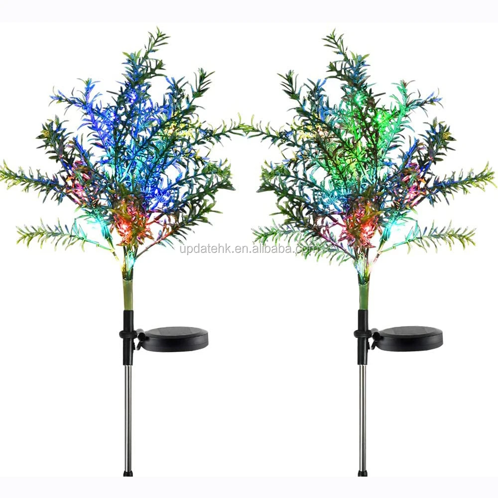 Solar Garden Lights Tree Outdoor Multi-color Changing Led Stake Lights