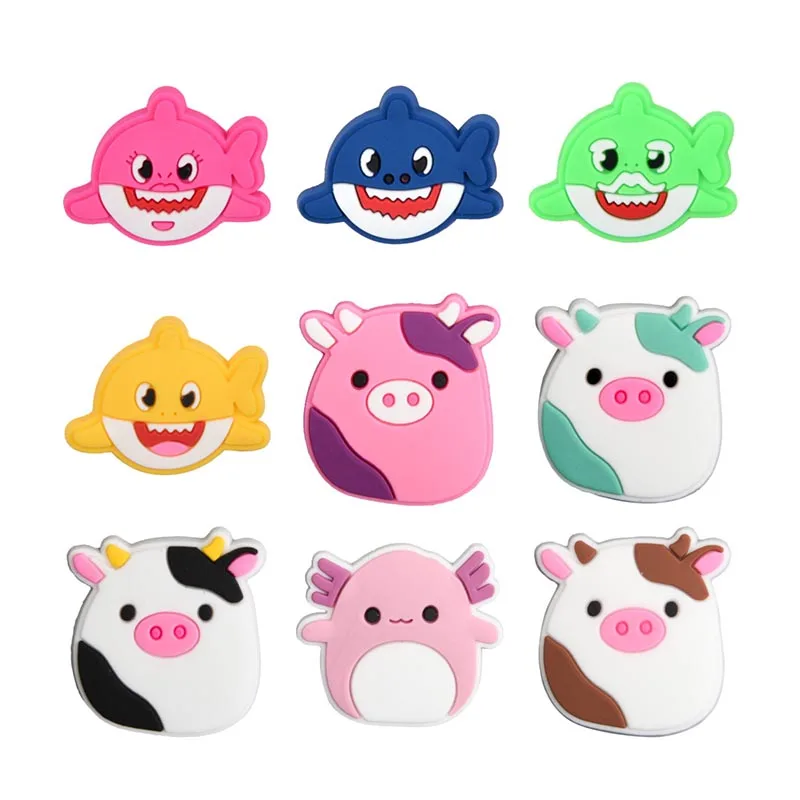 

Piggies Shoe Charms for Kids Accessories Cow Croc Shoes Charm for Children Gift Wholesale Shark Shoe Charm for Baby Decoration, Jewelry