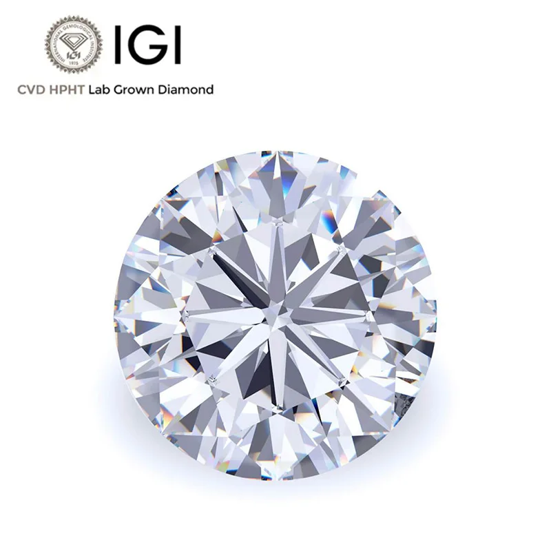 

IGI GIA Certified DEF Color VVS VS 1ct 2ct 3ct Wholesale Lab Created Diamond Round HPHT CVD Lab Grown Diamond