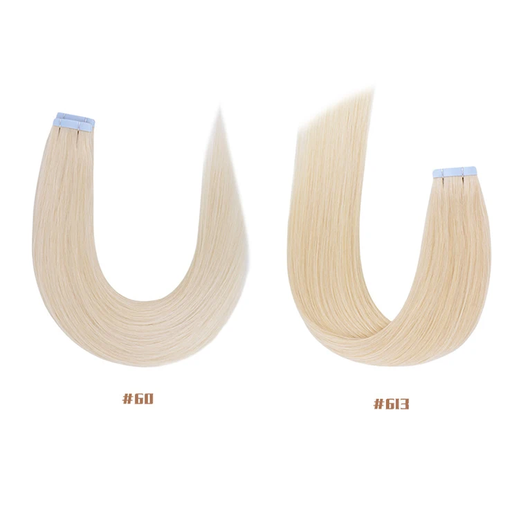 

Tape Extension #60 #613 Large Stock Top Quality Virgin 100 Remy Double Drawn Extensions Nano Human Hair Toupee