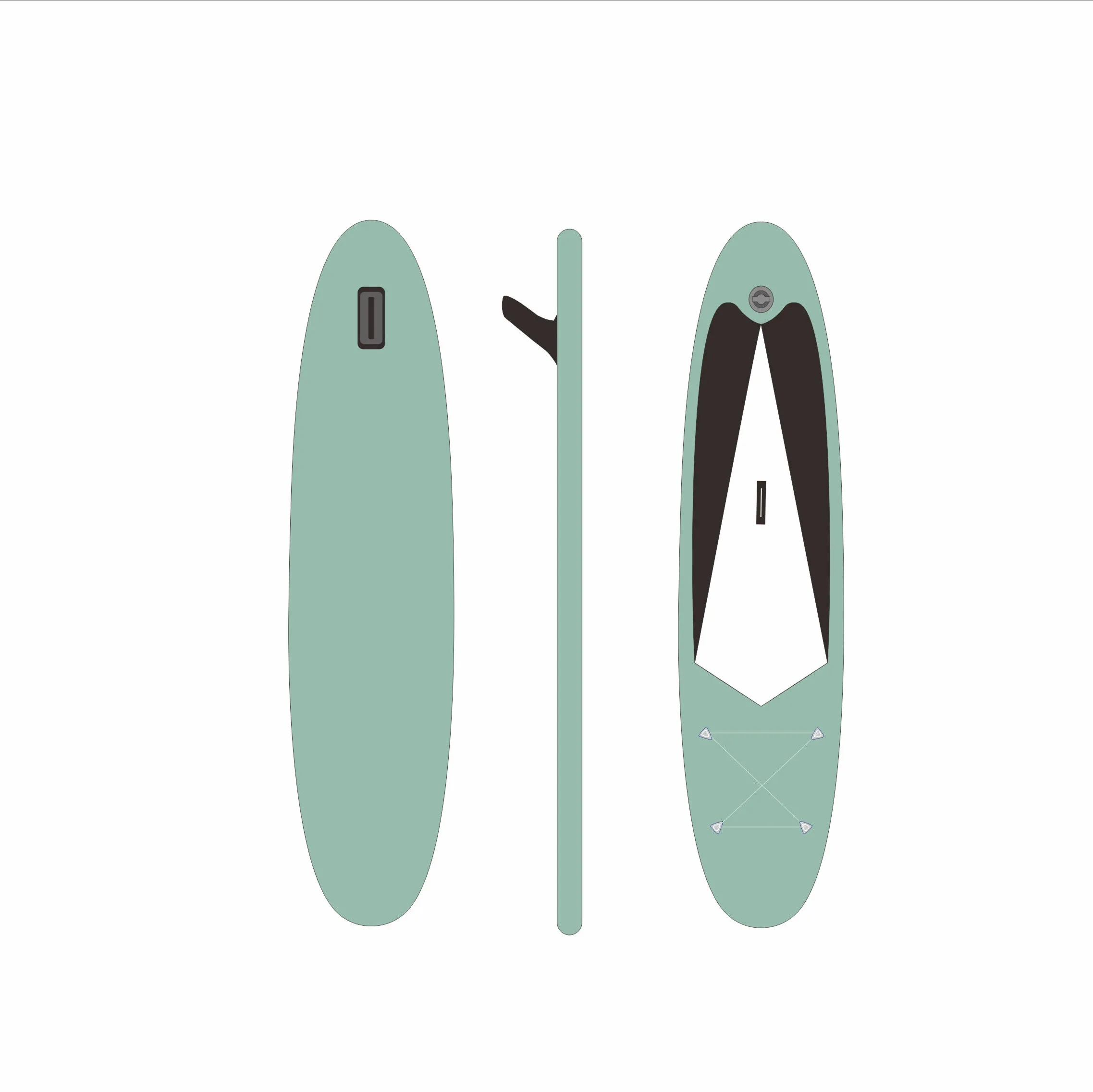 

2021 new design wholesale soft surfboard standing up inflatable board more grip, Customized color