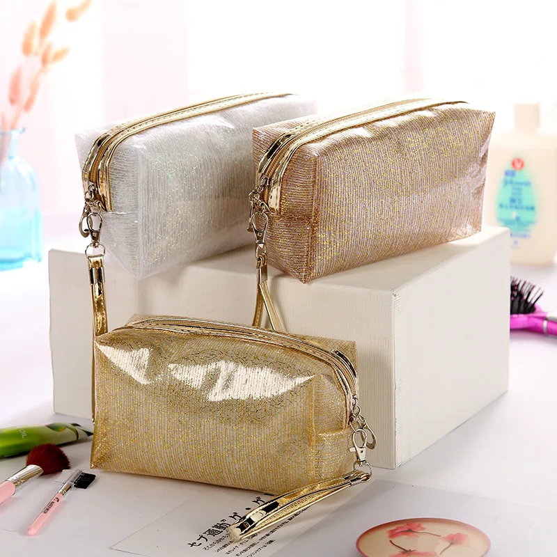 

Pu Makeup Travel Transparent Bag Beauty Cosmetic Bags Logo Custom Makeup Pouch For Ladies, Multiple