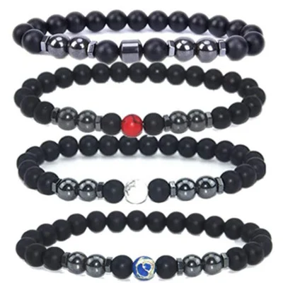 

Anti-Swelling Black Obsidian Anklet Adjustable Weight Loss Magnet Bracelet for Women, Picture shows