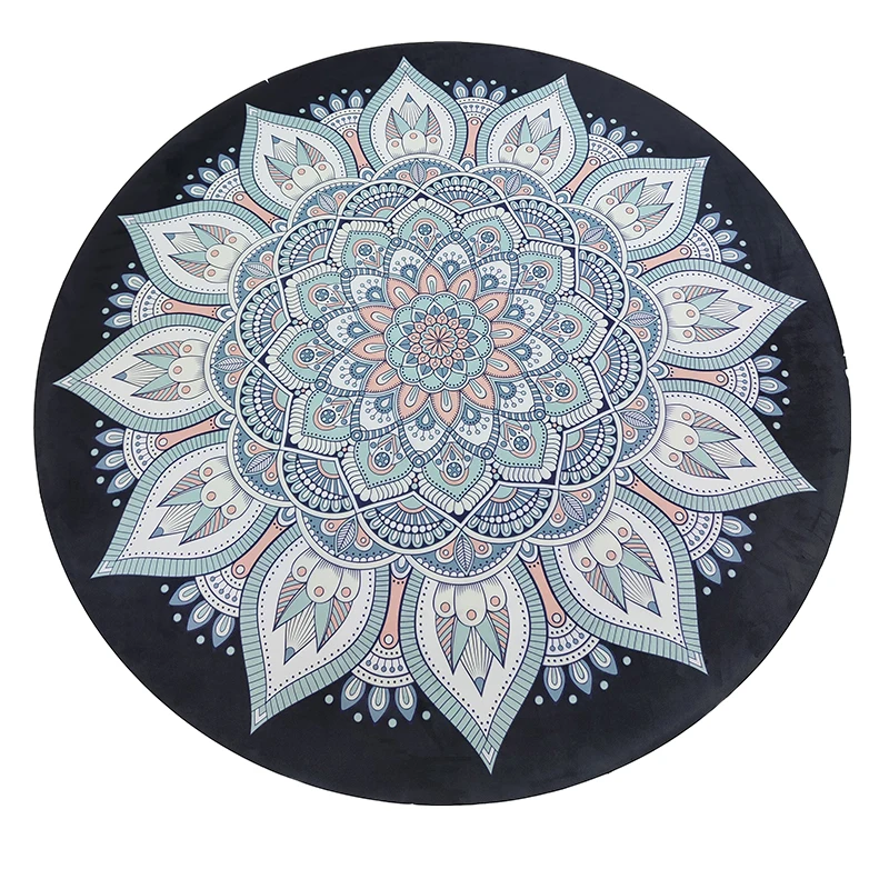 

Wholesale Customized Circle Mandala Meditation Round Yoga Mat