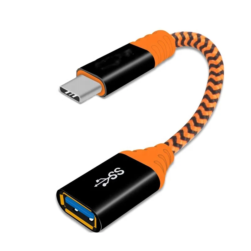 

Super Speed USB C Type C Male to USB 3.0 A Female OTG Adapter Cable, Yellow /oem