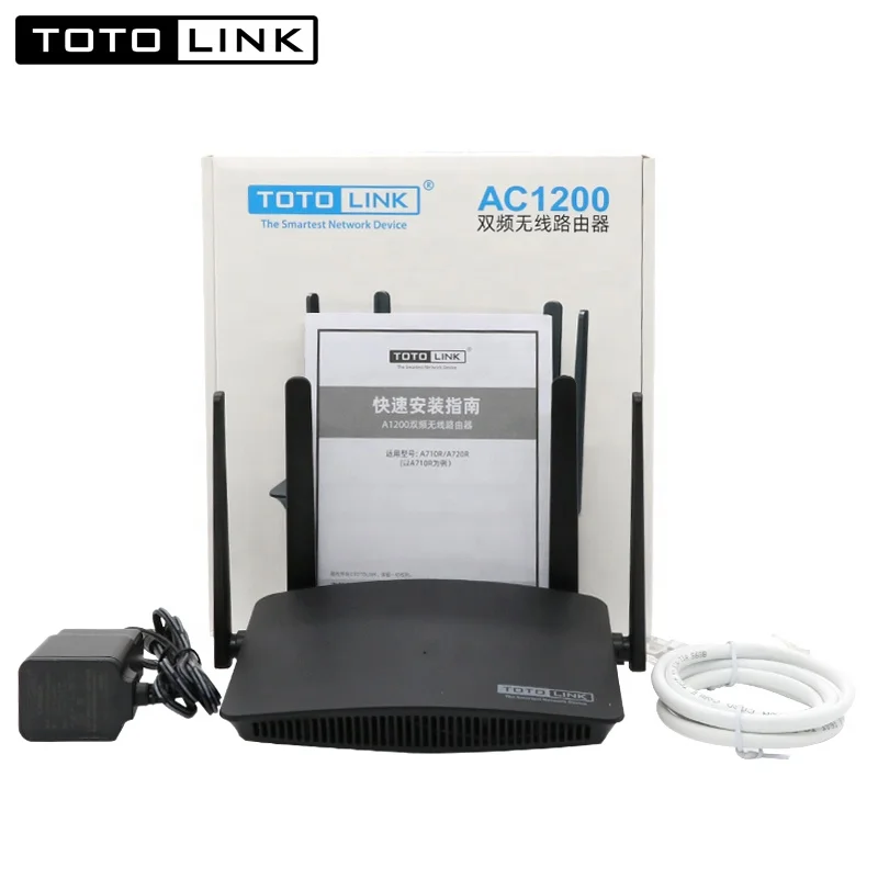 

TOTOLINK A720R AC1200 Wireless Dual Band extender roteador 1167Mbps Fast Speed WiFi Four External Antennas Router