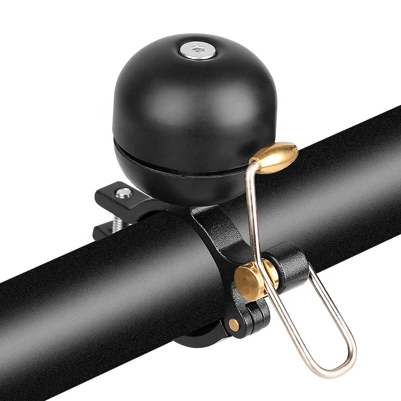 

Clear Loud Sound MTB Road Bike Handlebar Copper Ring Horn Safety Cycling Warning Alarm Retro Classical Bicycle Bell, Black/silver/matt gold/bright gold
