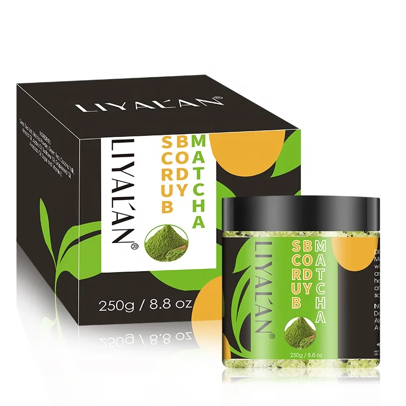 

OEM LIYALAN Private Label 100% All Natural Organic Green Tea Exfoliating Moisturizing Matcha Body Scrub