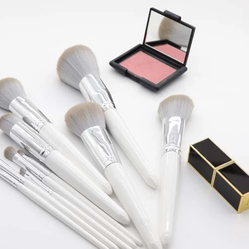 

2021 advanced custom professional makeup brush set of 10 pieces, Silver