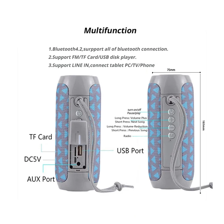 Portable Wireless Bluetooth Speaker FM radio low price Mini Stereo Bass mini digital speaker sound box - ANKUX.COM