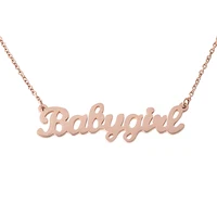 

Custom Initial Gold Plated Name Personalised Pendant Letter Babygirl Necklace