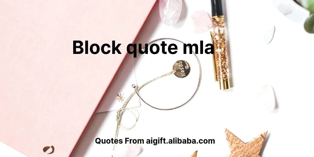 block quote mla