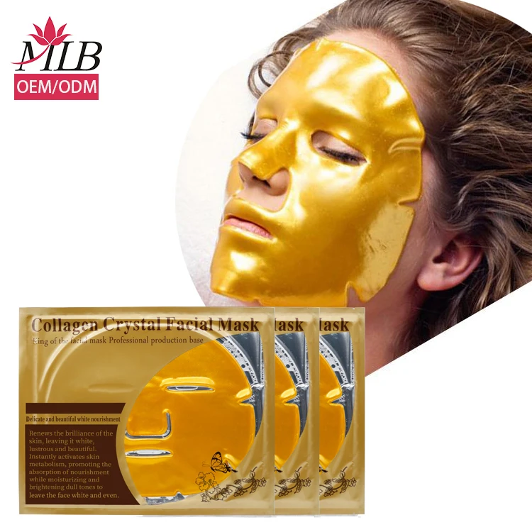 

Gold beauty mask face mask skin care 24k collagen hyaluronic acid crystal hydrogel moisturizing jelly facial mask