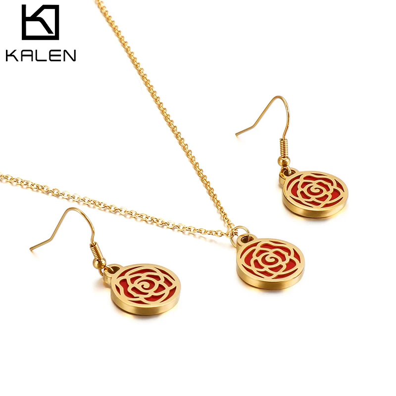 

2020 Fashion New Product Flower Pendant Necklaces Stainless For Women, Gold