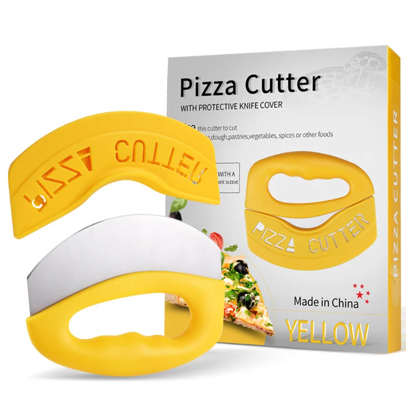 

2023 New Pizza Cutter Stainless Steel Pizza Slicer with Protective Sheath Easy to Cut and Clean Dishwasher Safe