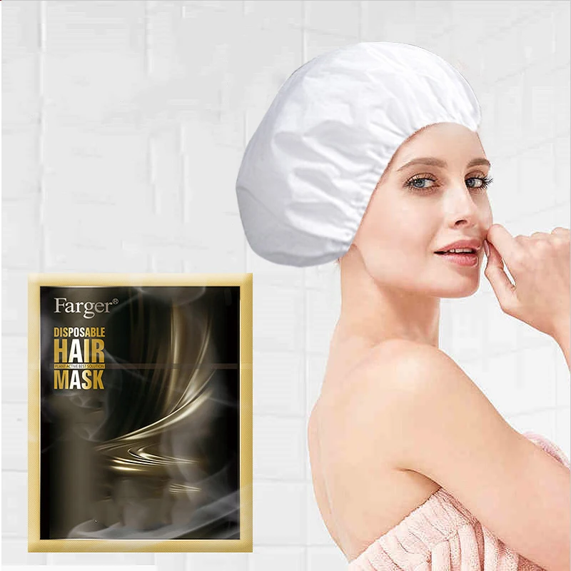 

Farger Private Label Customized Logo Korean Natural Royal Jelly Sea Dew Collagen Hair Mask Cap for Natural Hair