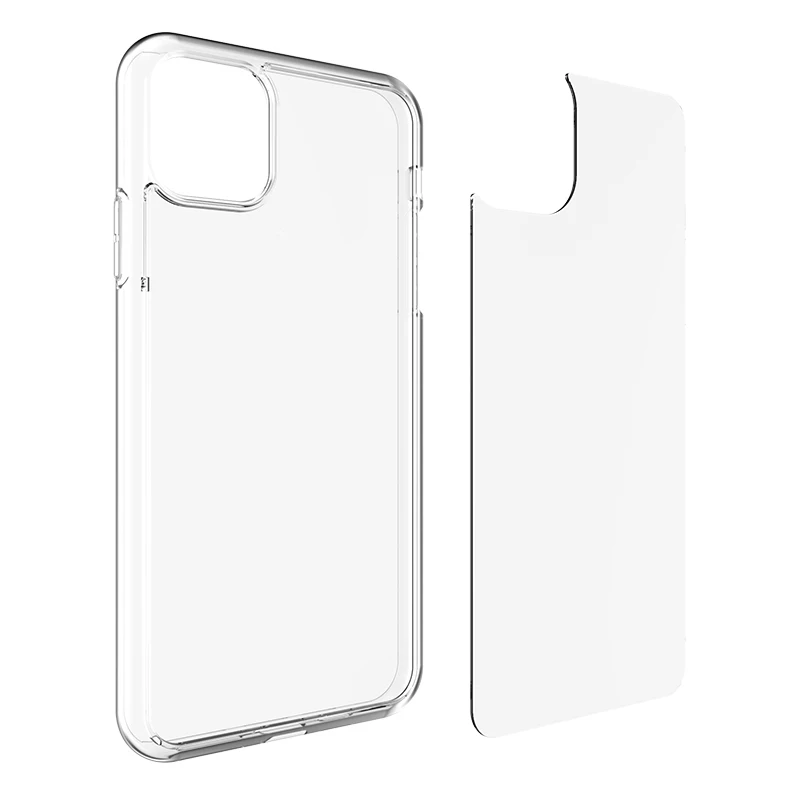 

TPU PC glossy phone case with pc sheet For iPhone11 6.5 inch tpu pc phone case custom, Black