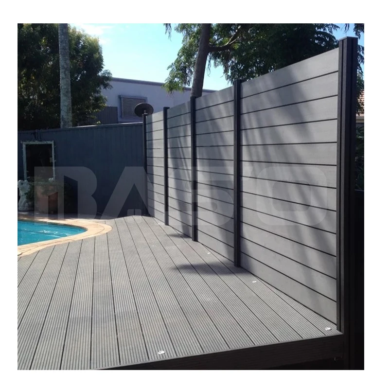 Cheap Outdoor Building Materials Privacy Fence Wood Composite Wpc Decorative Garden  6ft Wpc  Fencing