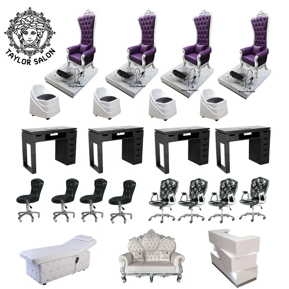 

Pedicure station manicure tables luxury spa pedicure chairs set nail pedicure throne chair