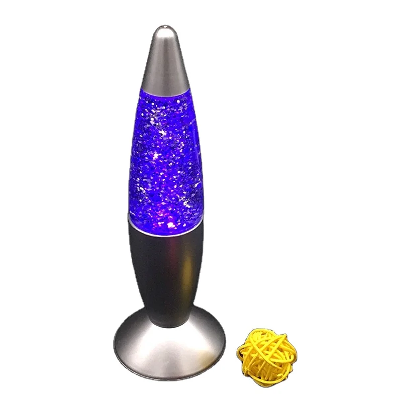 Lava Lamp with Wax Dynamic Visual Sensory Night light Table lamp USB Rocket Light