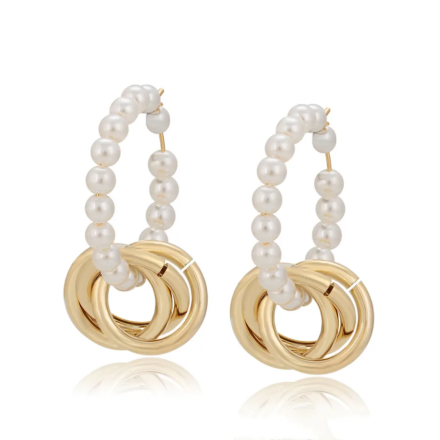 

E-1625 xuping jewelry Sweet wind round pearl simple personality detachable affordable earrings