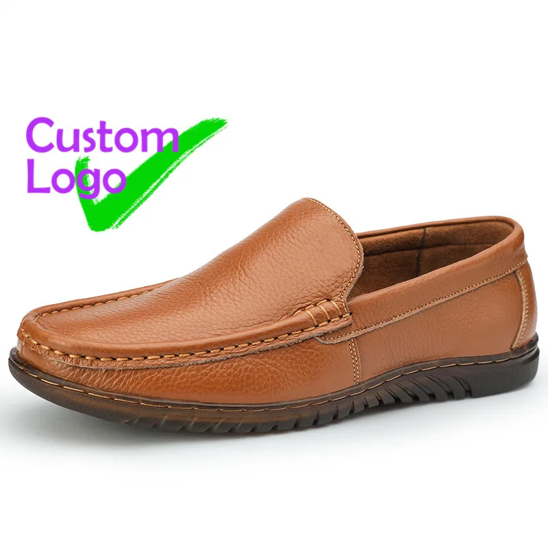 

Without laces Skin Pure Leather Shoes Festa yiwu shoes Leather Shoes Casual Daddy Cool Comfort elegant men flat sole