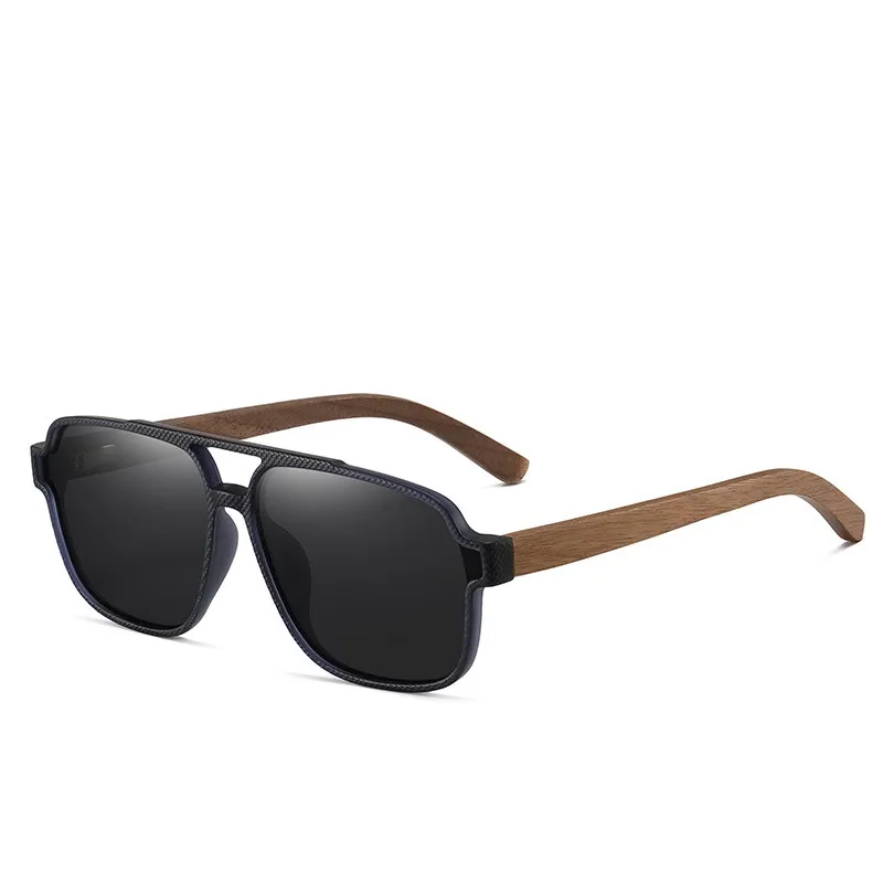 

New Men's Urban Fashion Lightweight Sunglasses Polarized Sunglasses Vintage Handmade Smooth Wooden Leg Sunglasses, Custom color