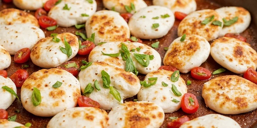 Various serving ideas for marinated mozzarella