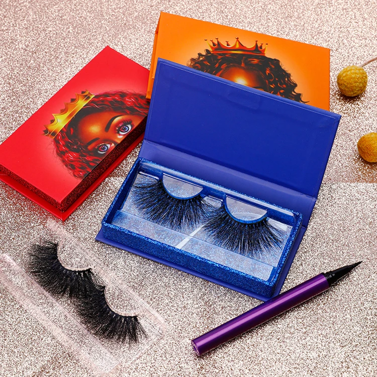 

100% mink eyelashes 25mm Individual Mink White Packaging Thick 25Mm Creative lashes5d wholesale vendor bulk mink eyelashes
