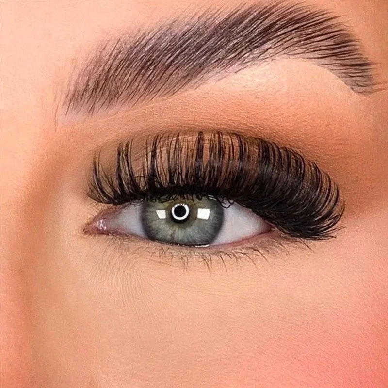 

Russian strip d curl lashes high quality wholesale 18mm natural synthetic mink 3d faux mink eyelash vendor