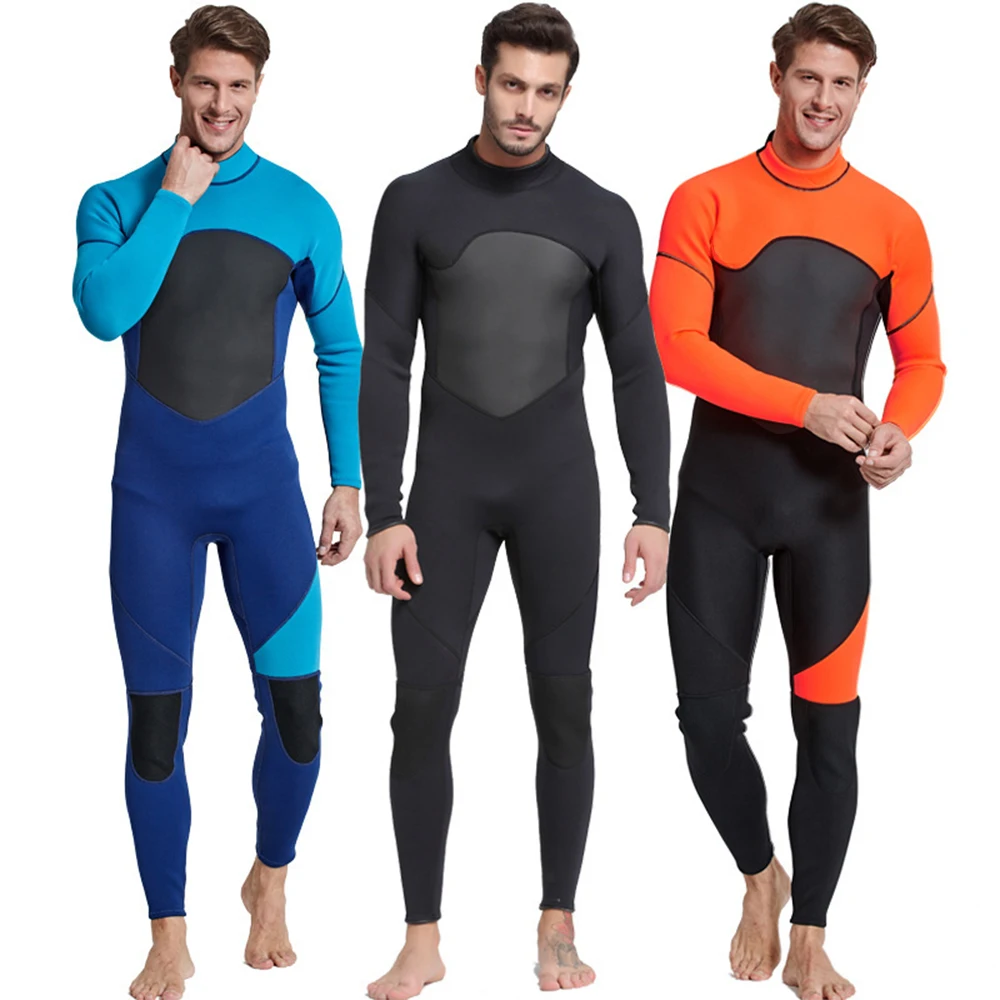 

FunFishing Full Wetsuits 3mm Neoprene Wetsuit Back Zip Long Sleeve for Diving Surfing Snorkeling-One Piece Wet Suit