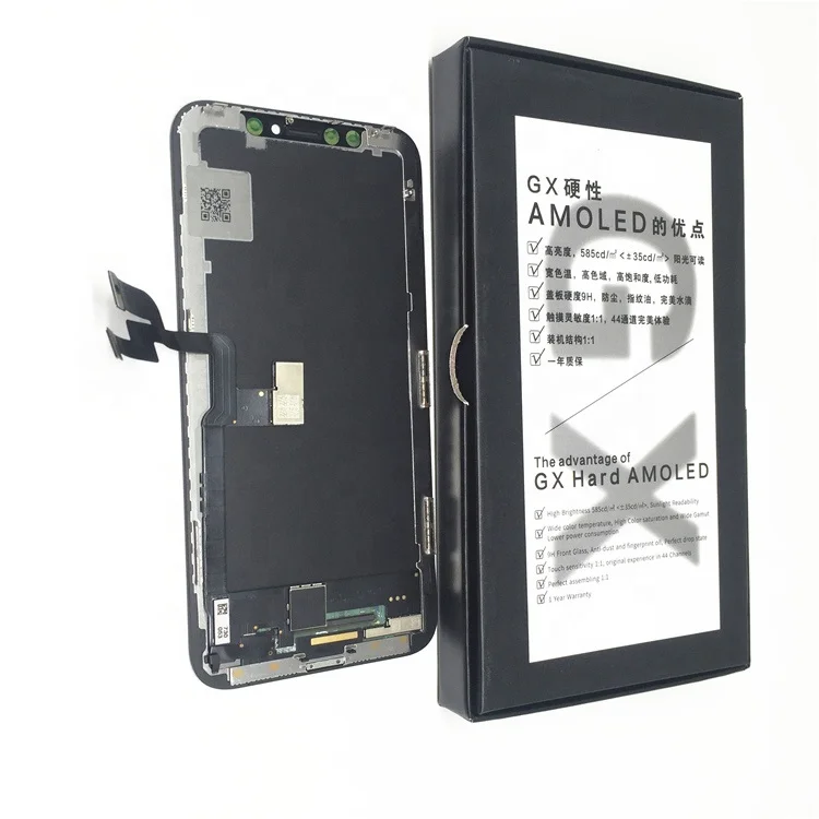 

GX Brand Premium Hard Oled Soft Oled display touch screen digitizer for iPhone X XS XS MAX with GX BOX Package