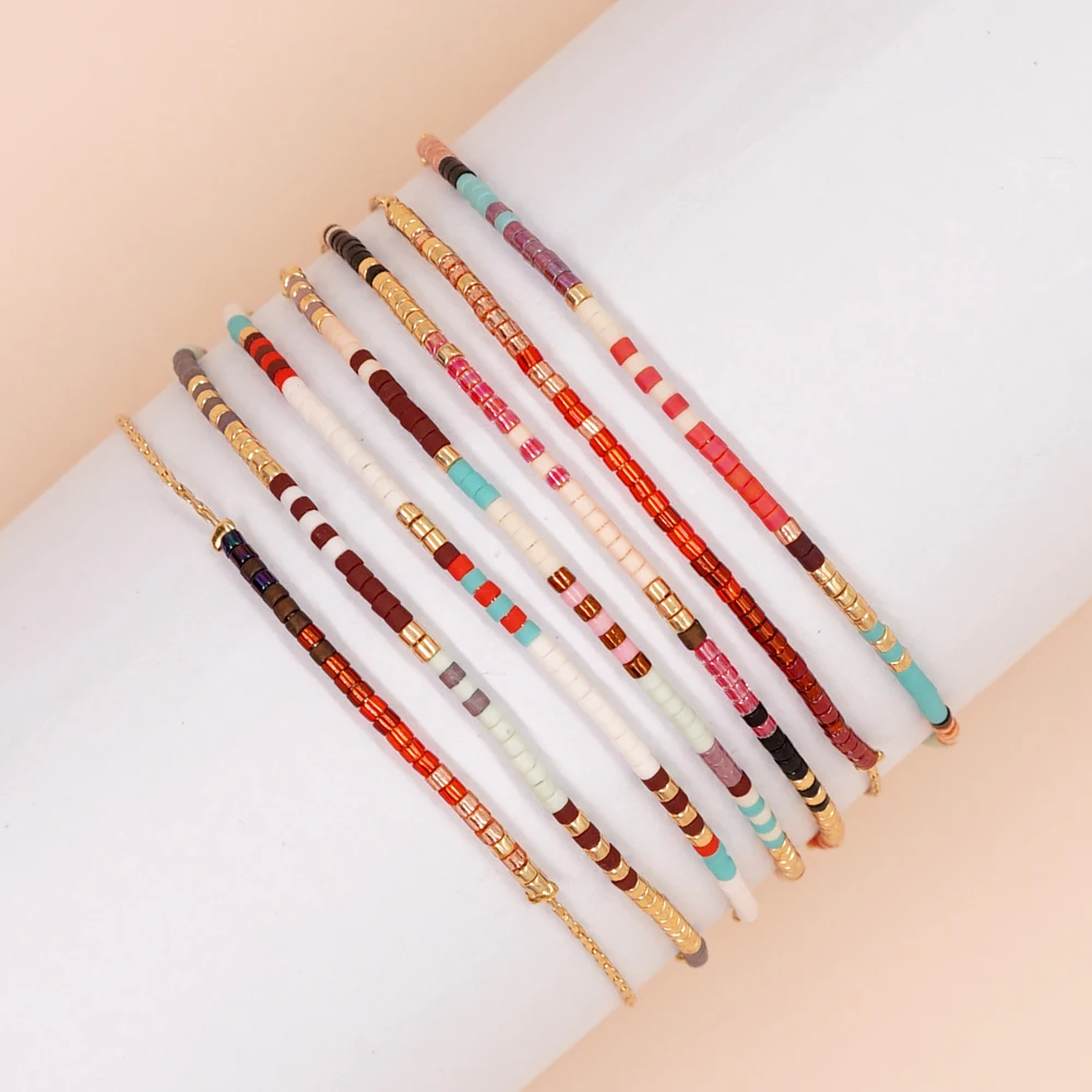 

Go2boho Tiny Gold Chain Bracelet Miyuki Beads Cute Fashion Beaded Jewelry For Girl Friend 2024 New In y2k Accessories Colorful T