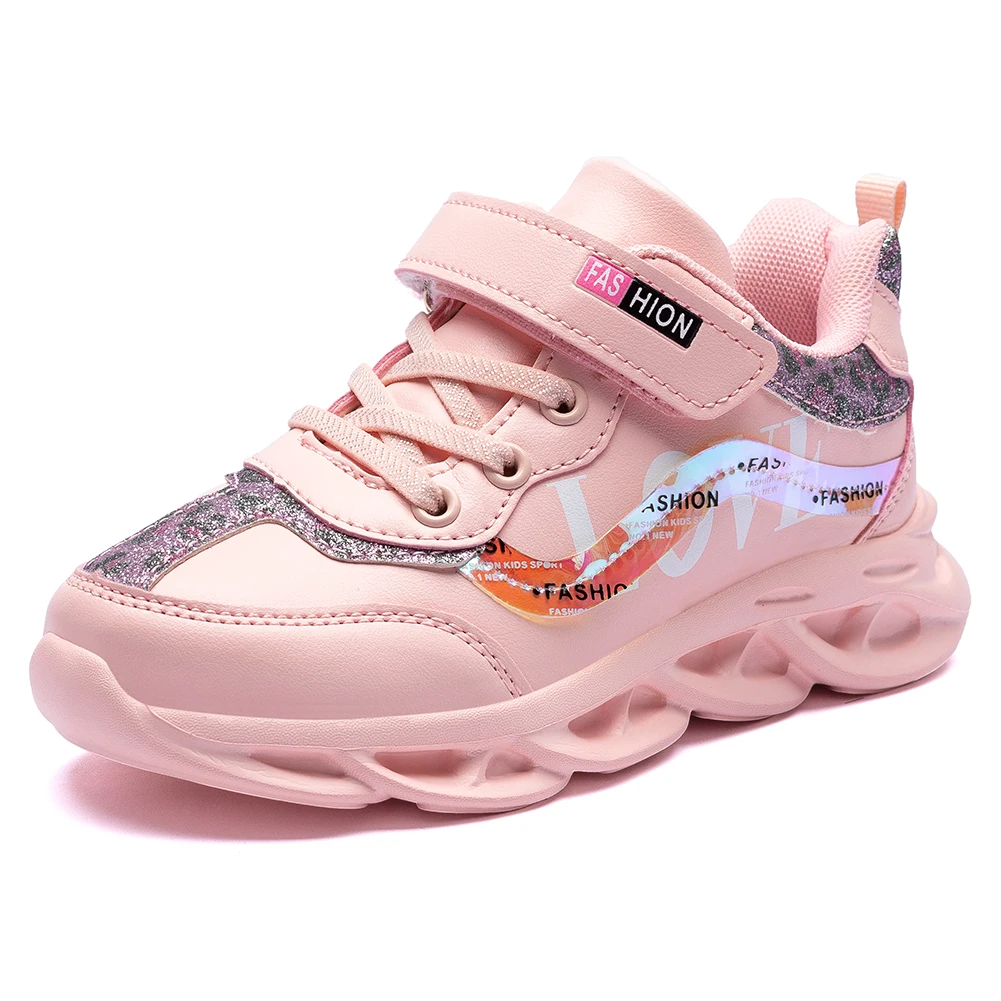 

Hobibear 2021 High Quality New Design Fashion Kids Outdoor Shoes Crystal Sneakers Yeezy Style Shoes, Rose pink/pink/black