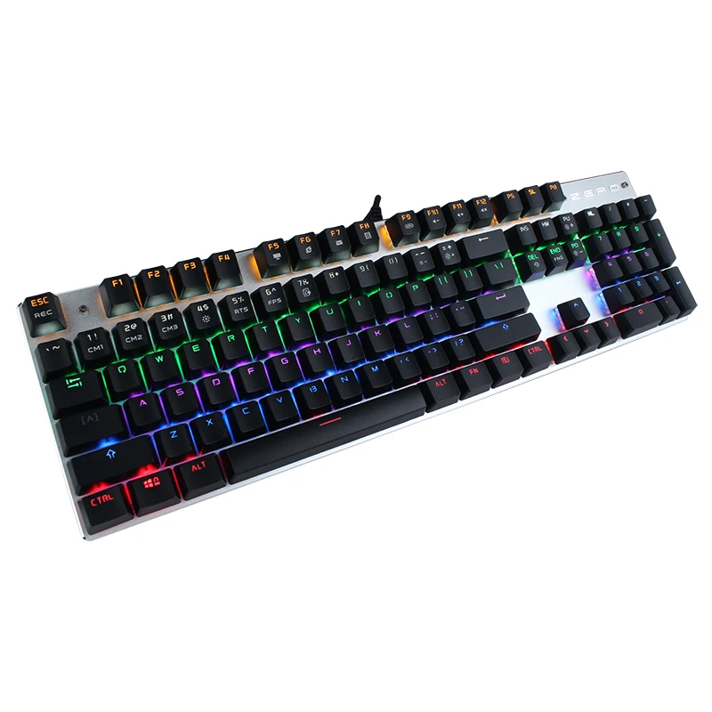 

METOO X08 Blue Switch 104 Keys Rainbow Backlit Keyboards Tasitera da gioco Mechanical tastiera da gioco