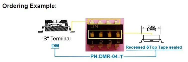 SMT SMD Dip Switch 9 position 18 PIN Micro DIP Switch